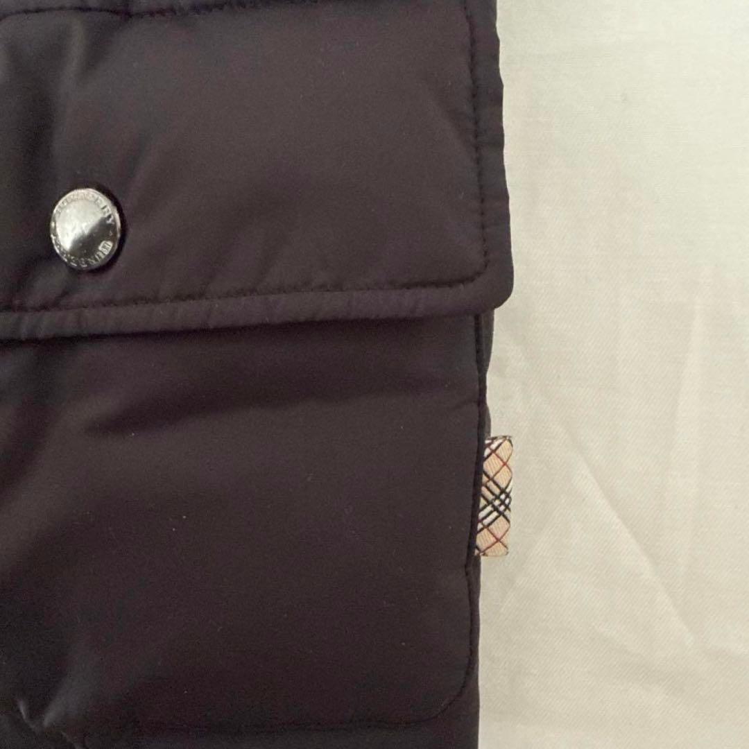 BURBERRY LONDON フォックスファーダウンベスト ブラック 38