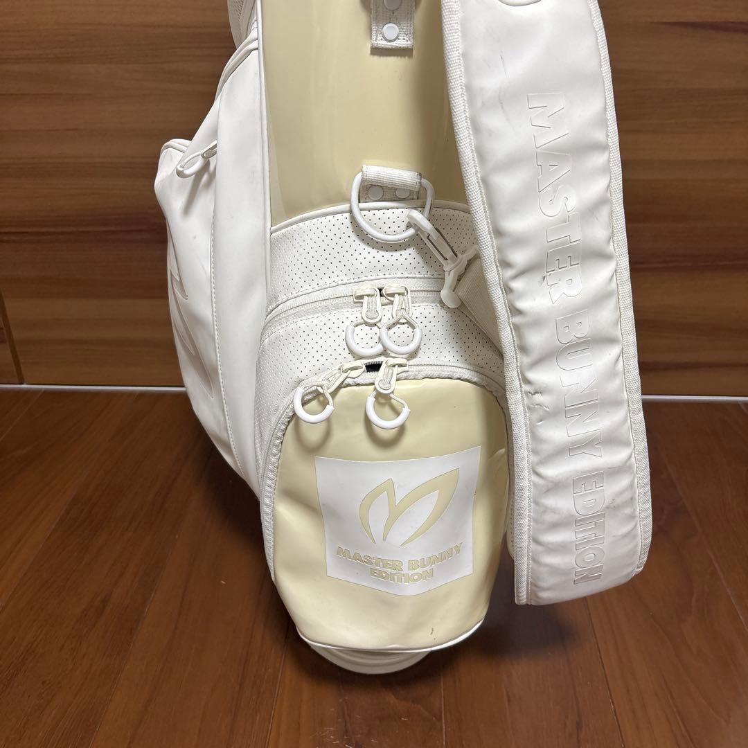 ホワイト キャディバッグ スタンド機能付き