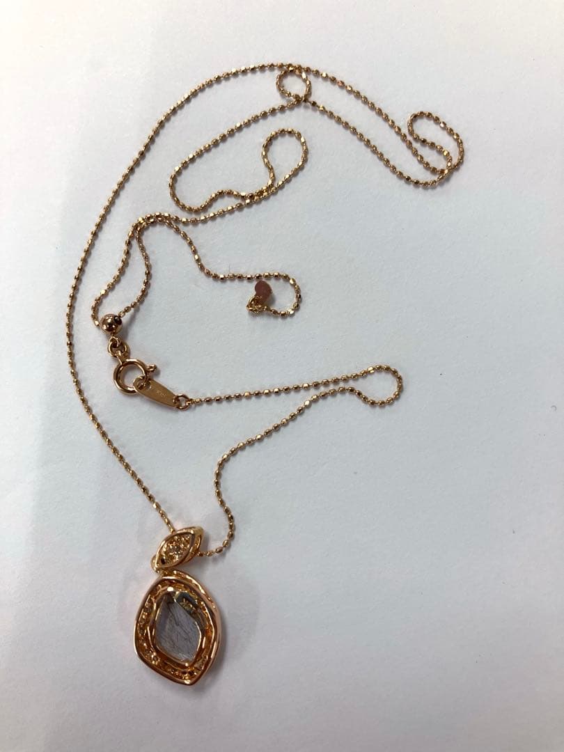 天然ダイヤモンド 天然ダイヤモンド ファンシーカットK18 ペンダントネックレス