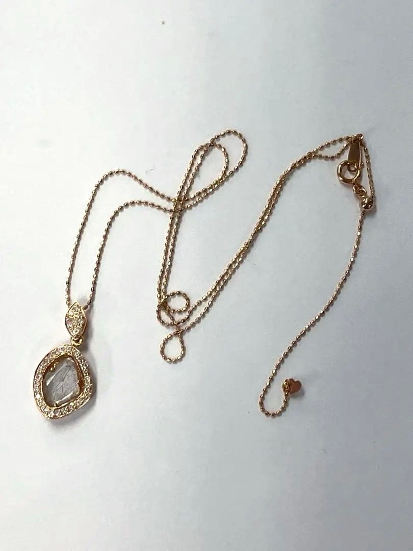 天然ダイヤモンド 天然ダイヤモンド ファンシーカットK18 ペンダントネックレス