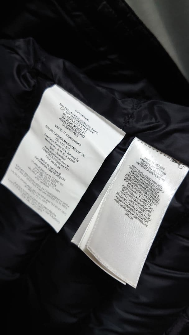 ラルフローレン　ダウンベスト　XS ブラック　レディース