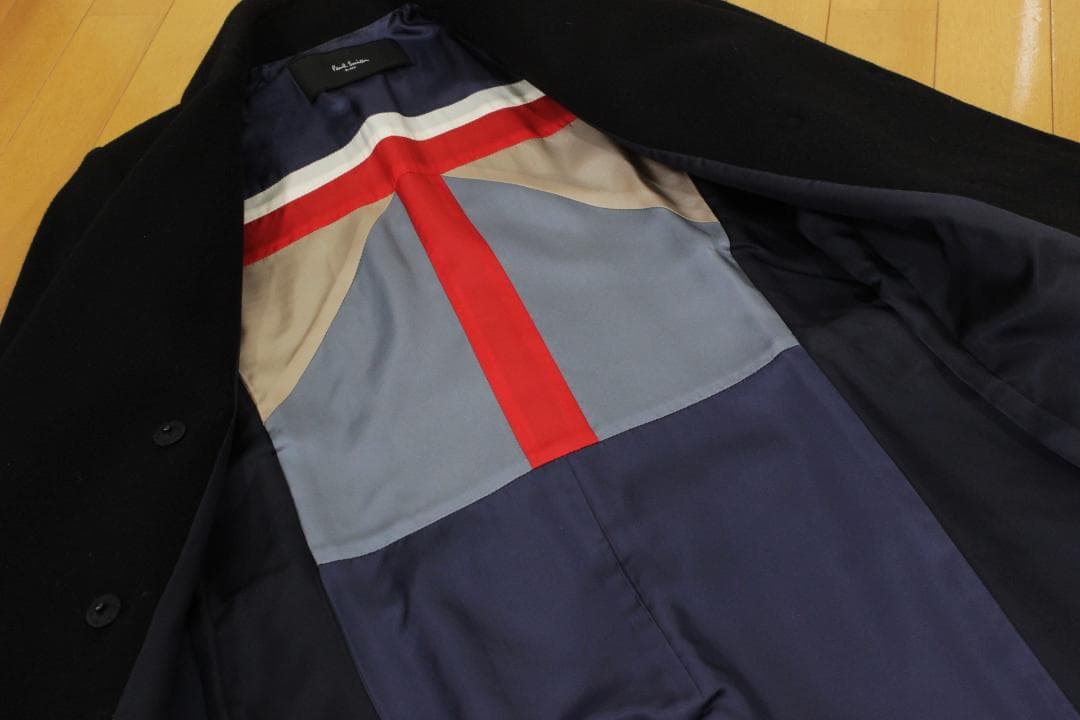 18【極美品】ポールスミス ブラック チェスターコート 40 レディース M
