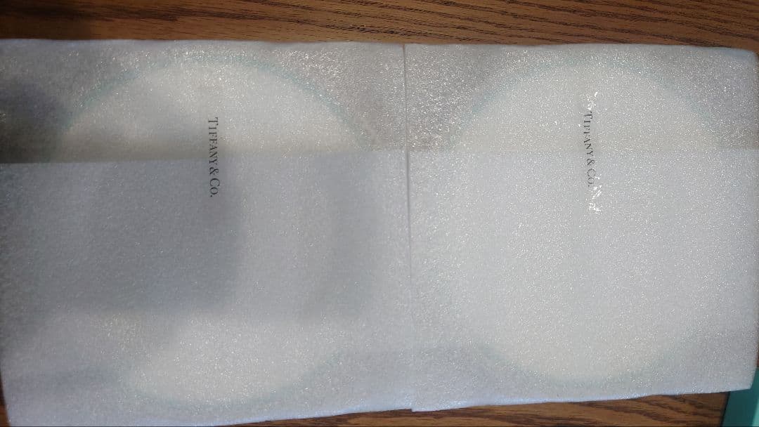 ティファニー　プラチナブルーバンドプレートセット