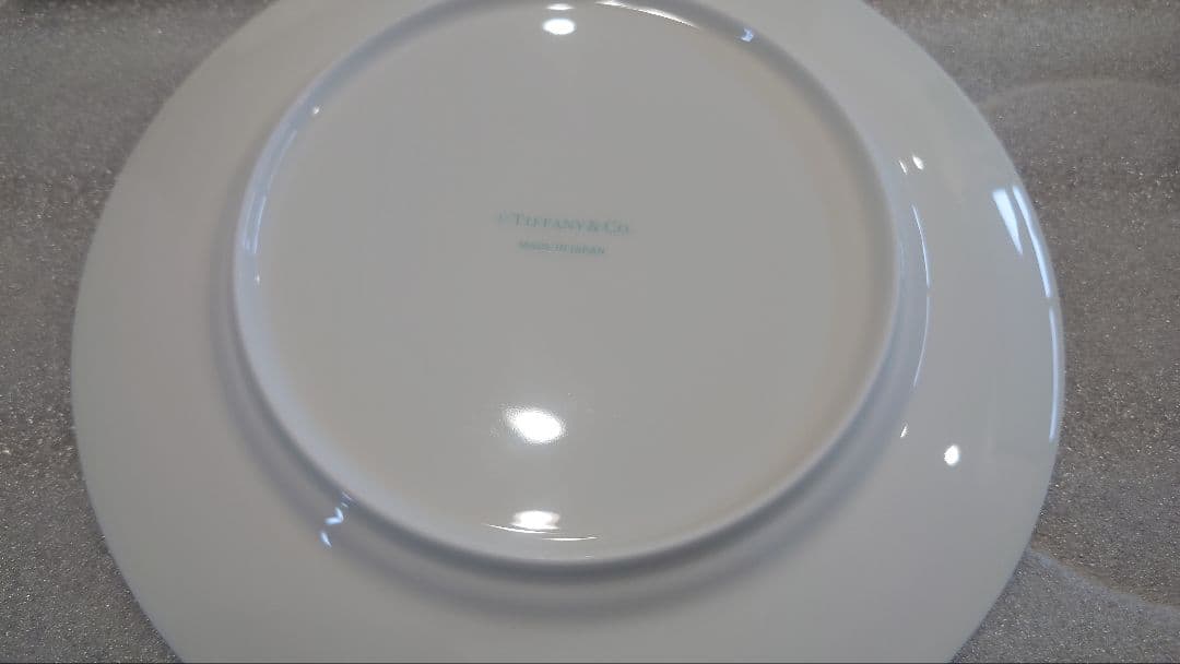 ティファニー　プラチナブルーバンドプレートセット
