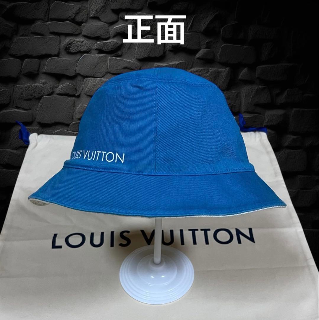美品LOUIS VUITTON ルイヴィトン バケットハットモノグラム デニム