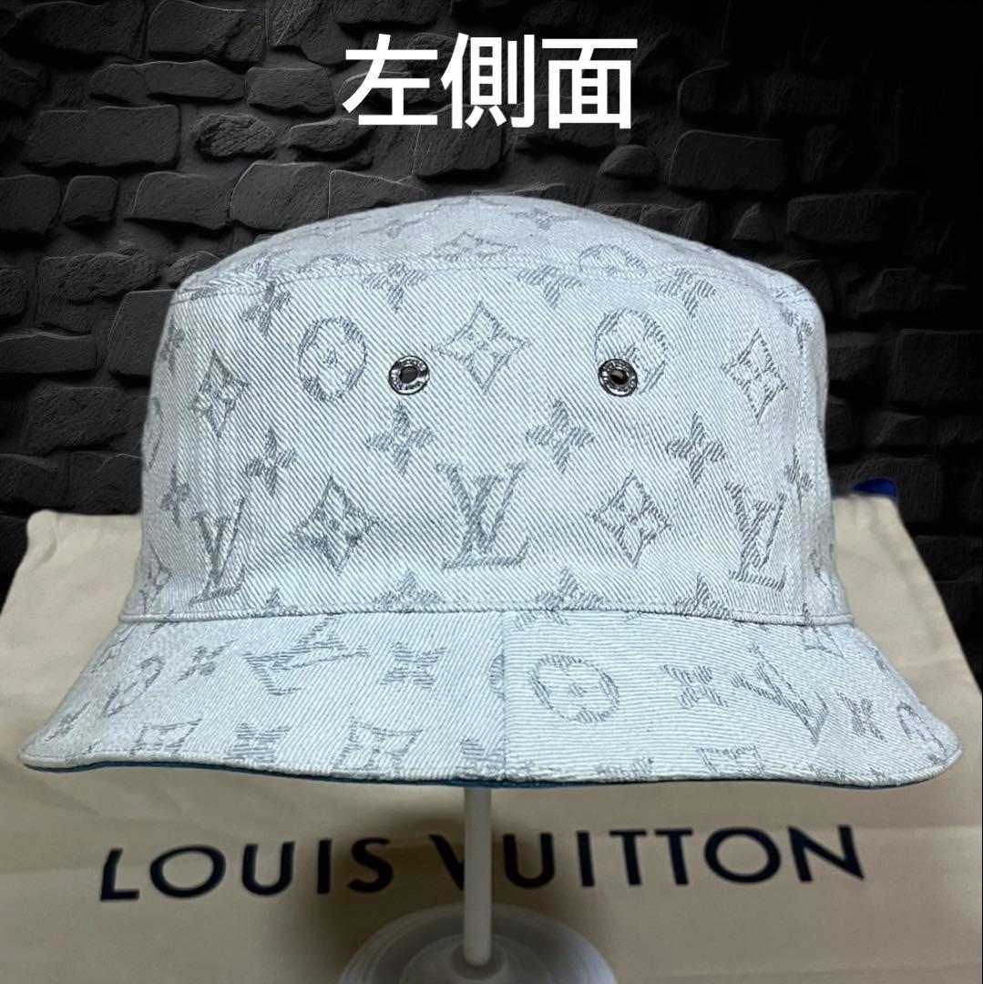美品LOUIS VUITTON ルイヴィトン バケットハットモノグラム デニム