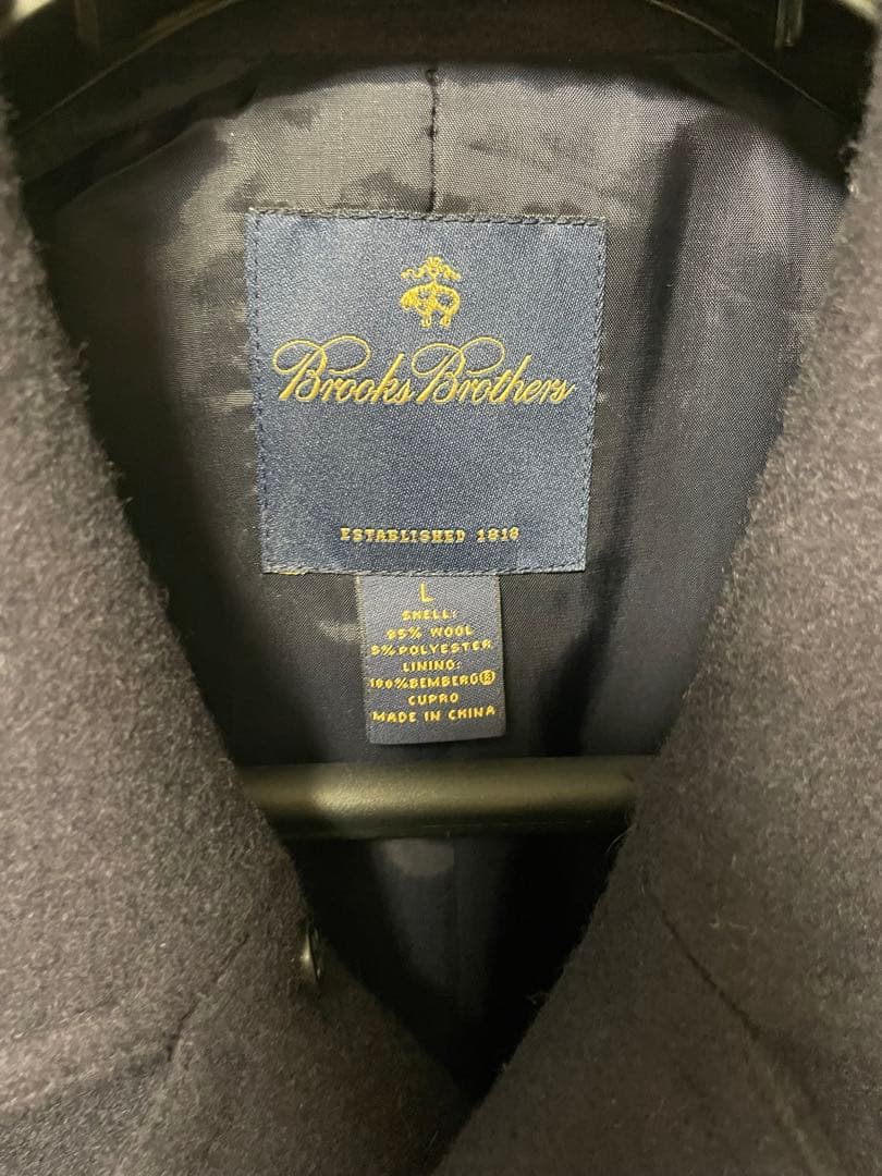 ネイビー ウール ピーコート