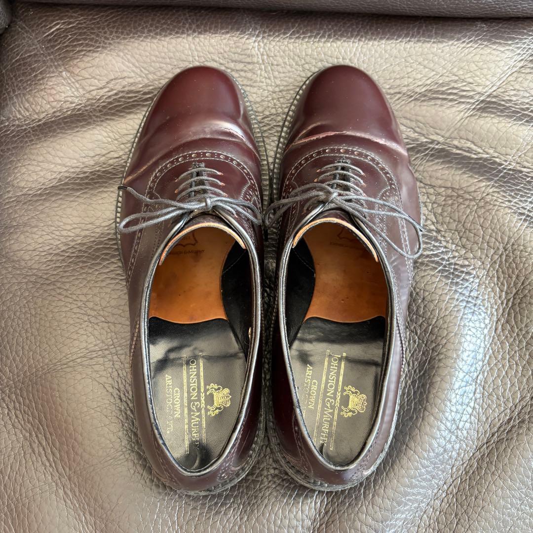 【貴重コードバン】ジョンストン＆マーフィー ウィングチップ 26cm 茶 革靴