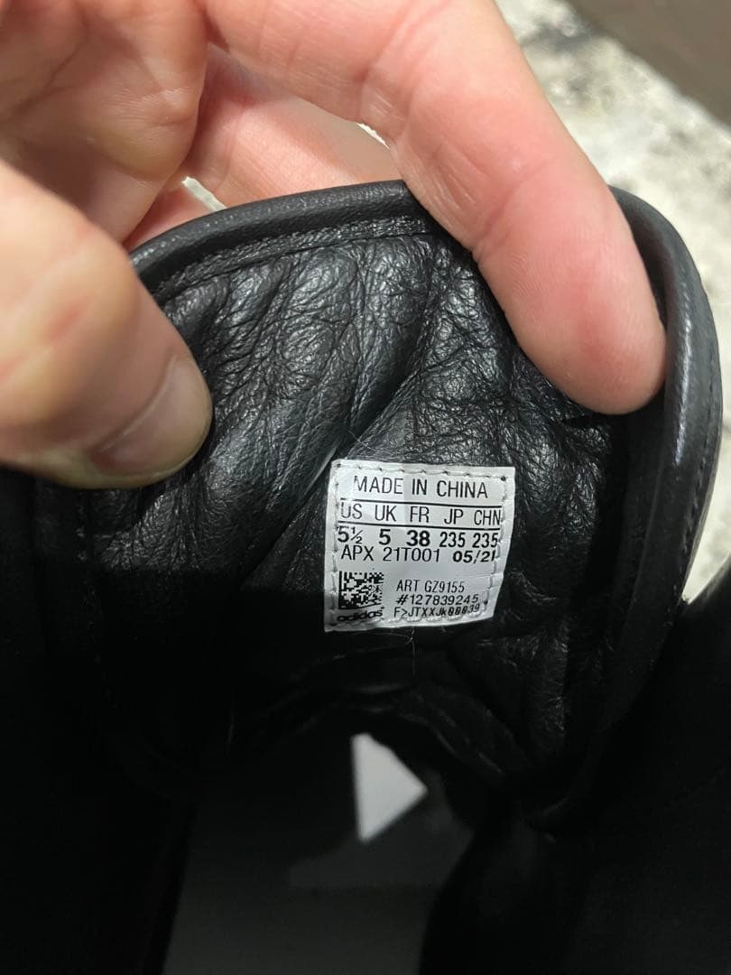 Y-3 ワイスリー レザーハイカットスニーカー ブラック 23.5cm 厚底