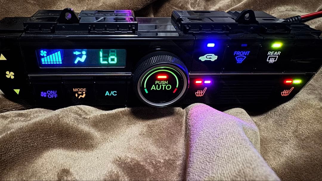 jf3 N-BOX Nボックス カスタム　エアコンスイッチパネル レインボー