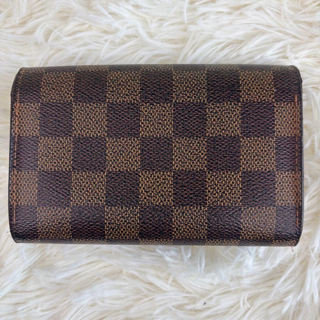 美品！ルイヴィトン ダミエ エベヌ　ポルトフォイユ トレゾール L字財布