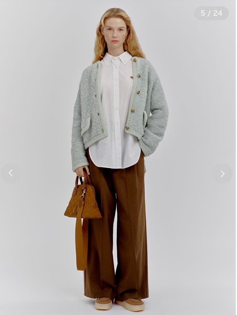 Mila Owen＊今期新作金釦テディラメニットジャケット新品同様