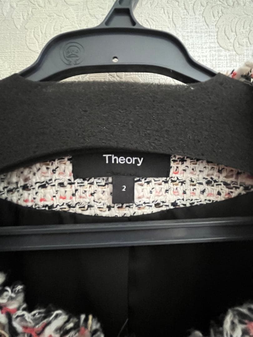Theory ツイード ノーカラージャケット オケージョン 日本製 サイズ2