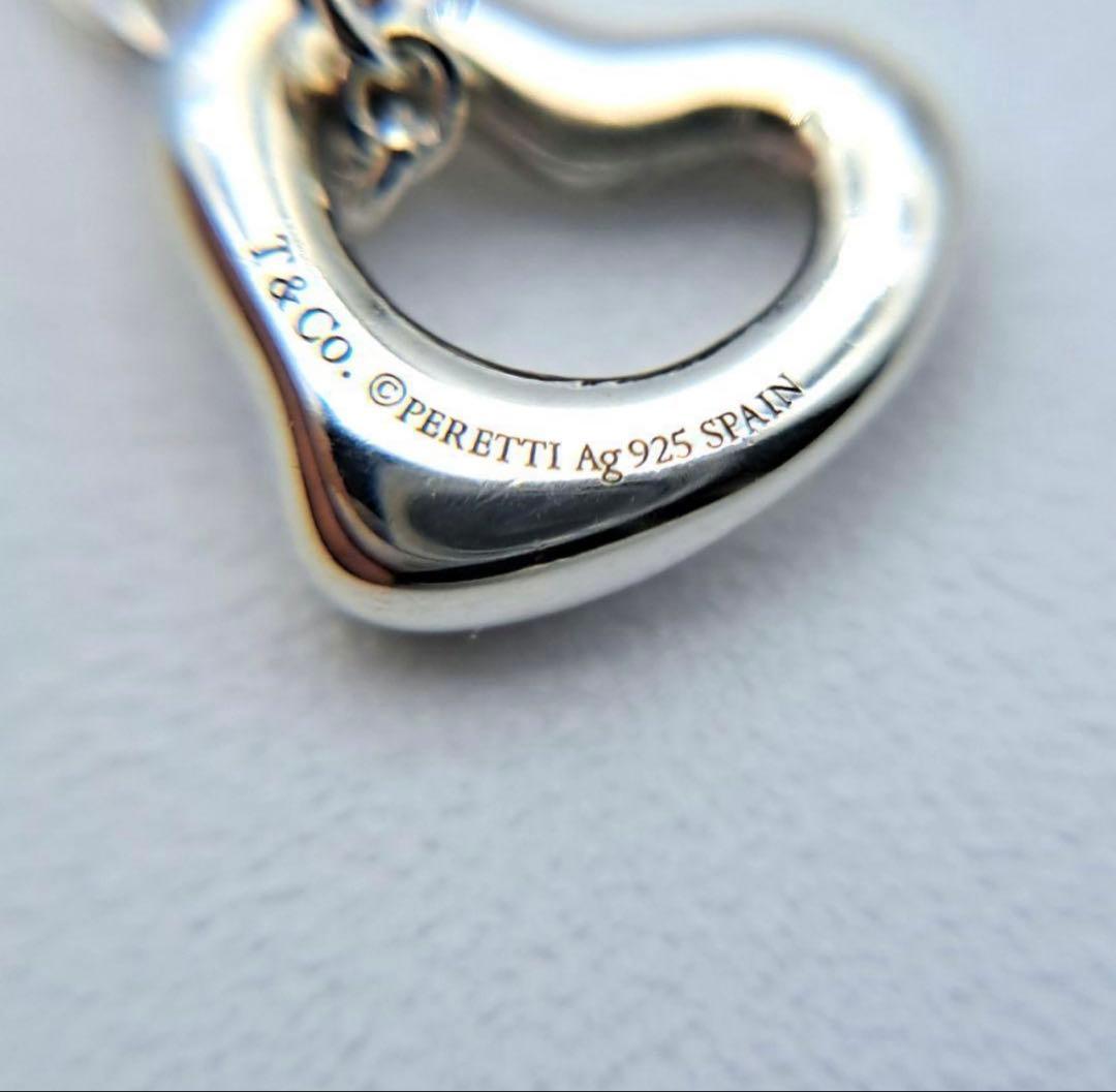 美品 TIFFANY ティファニー ネックレス オープンハート 一番小さいハート