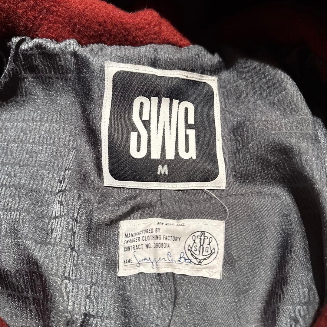 Swagger ダッフルコート　ウール　赤　y2k 00s ストリート　M
