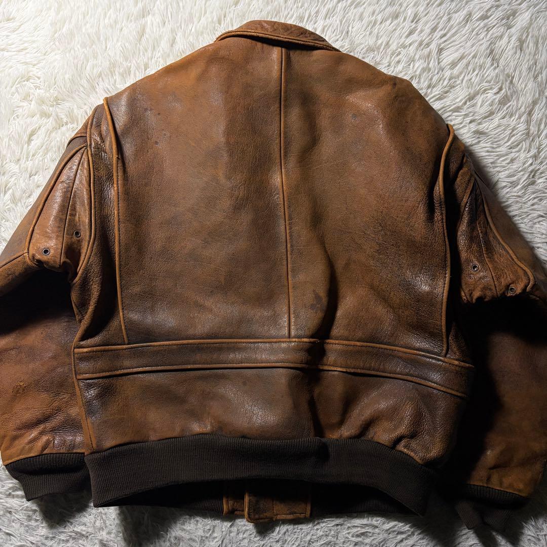g*5様 【雰囲気抜群】フライトジャケット　 G-1 トップガン　本革　ブラウン