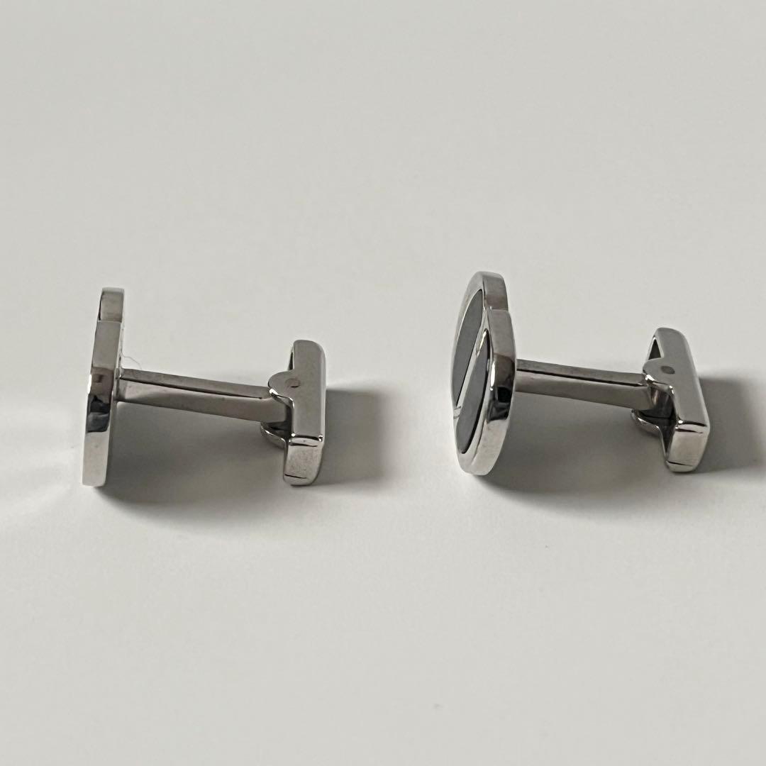 ディオール　カフス　CDアイコン　シルバー　黒　ブラック　カフリンクス　メンズ