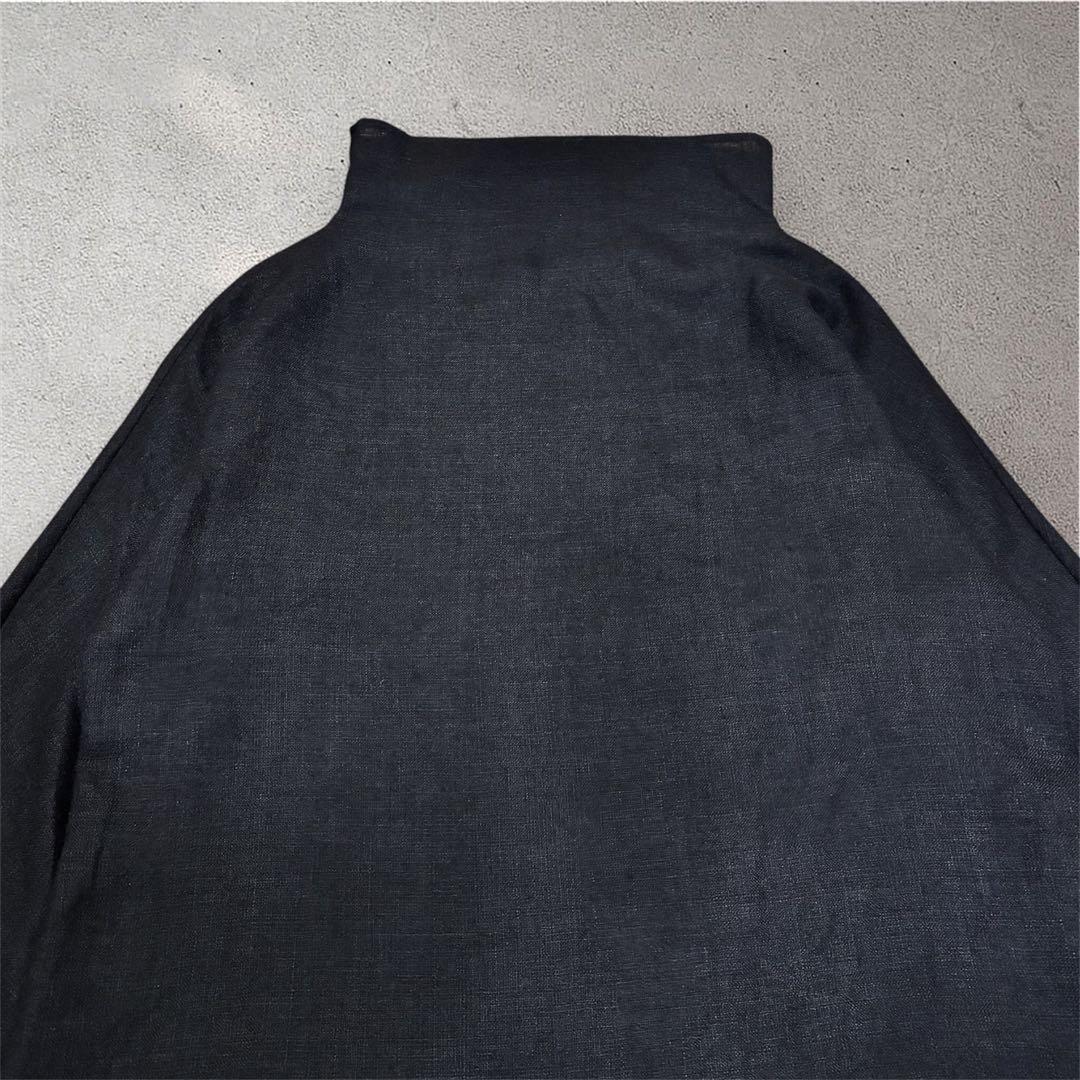 ミカコナカムラ　カシミヤ　リネン　ハイネックチュニック　ブラック　日本製