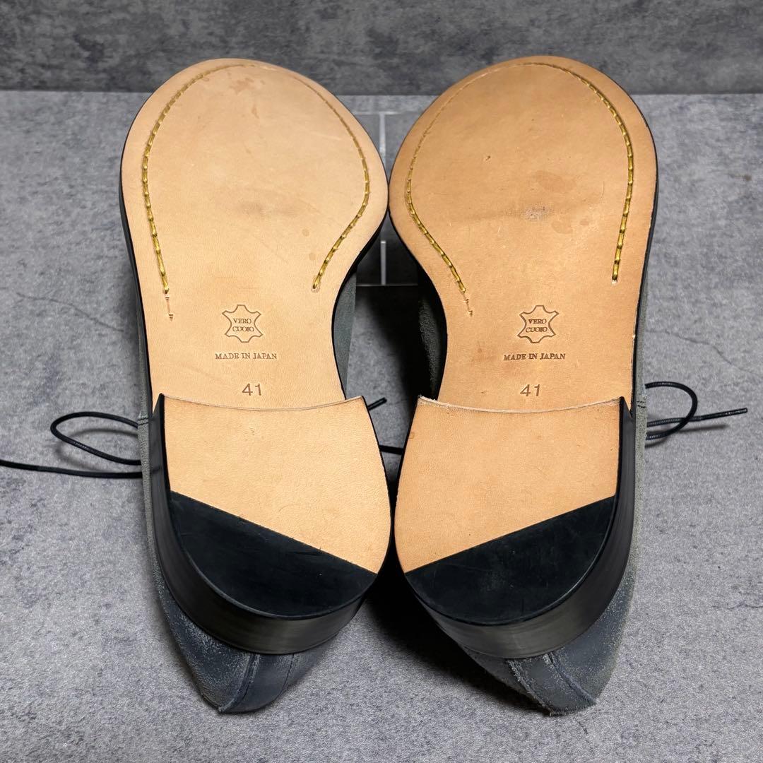 新品未使用　パドローネ　ダービーシューズ　スエード　グレー　本革　1938