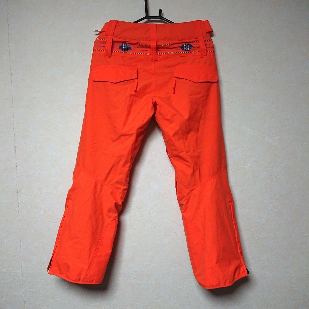 ☆送料無料【DESCENTE】ノルディック柄オレンジスキーパンツ　S