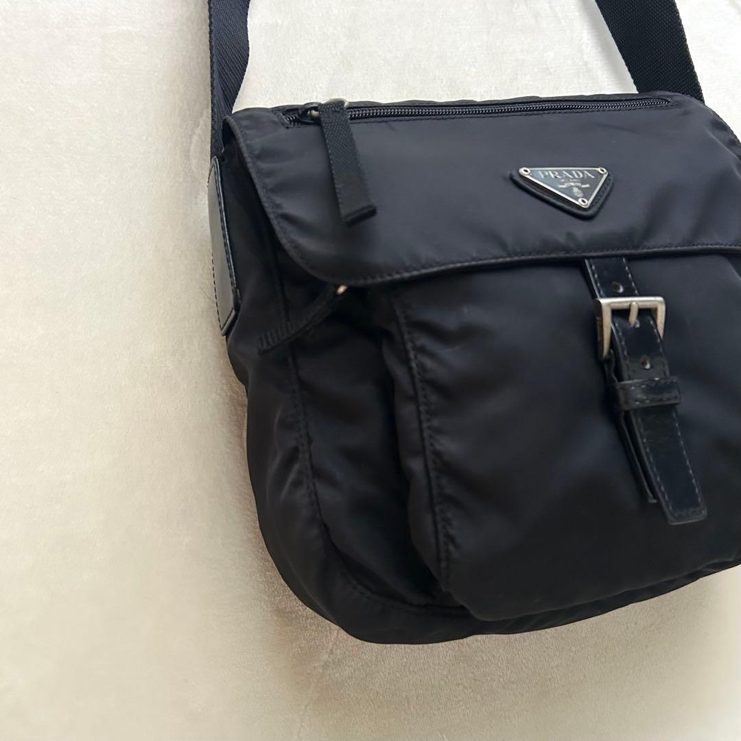 PRADA プラダ ショルダーバッグ テスート 黒