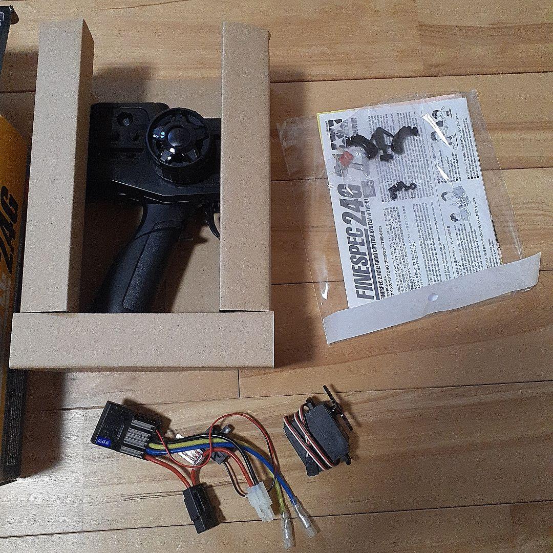 タミヤ ファインスペック2.4gプロポ、TRE-01受信機内蔵ESCサーボセット