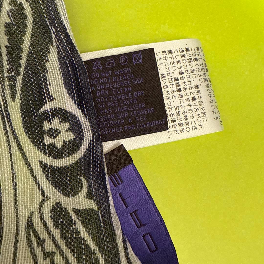 ETRO ペイズリー柄 ストール130×45 ネイビー/ホワイト