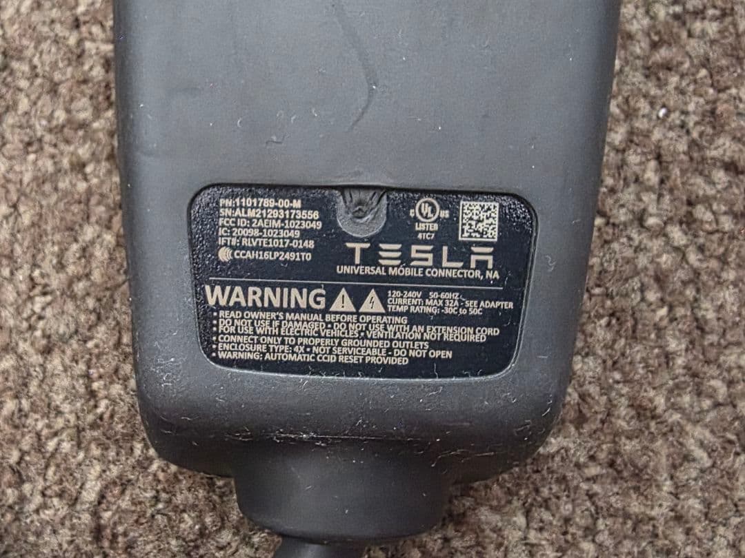 テスラ専用 GEN II モバイルコネクター Tesla mobile