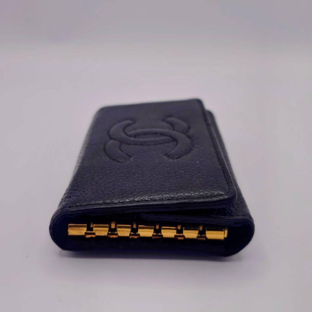 【美品】（6/30まで限定価格）CHANEL ブラックレザー キーケース