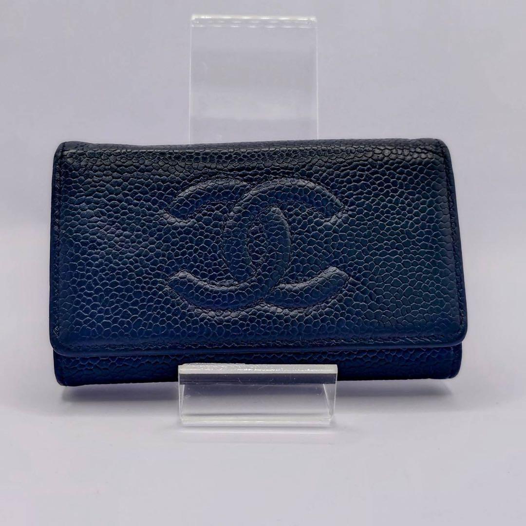 【美品】（6/30まで限定価格）CHANEL ブラックレザー キーケース