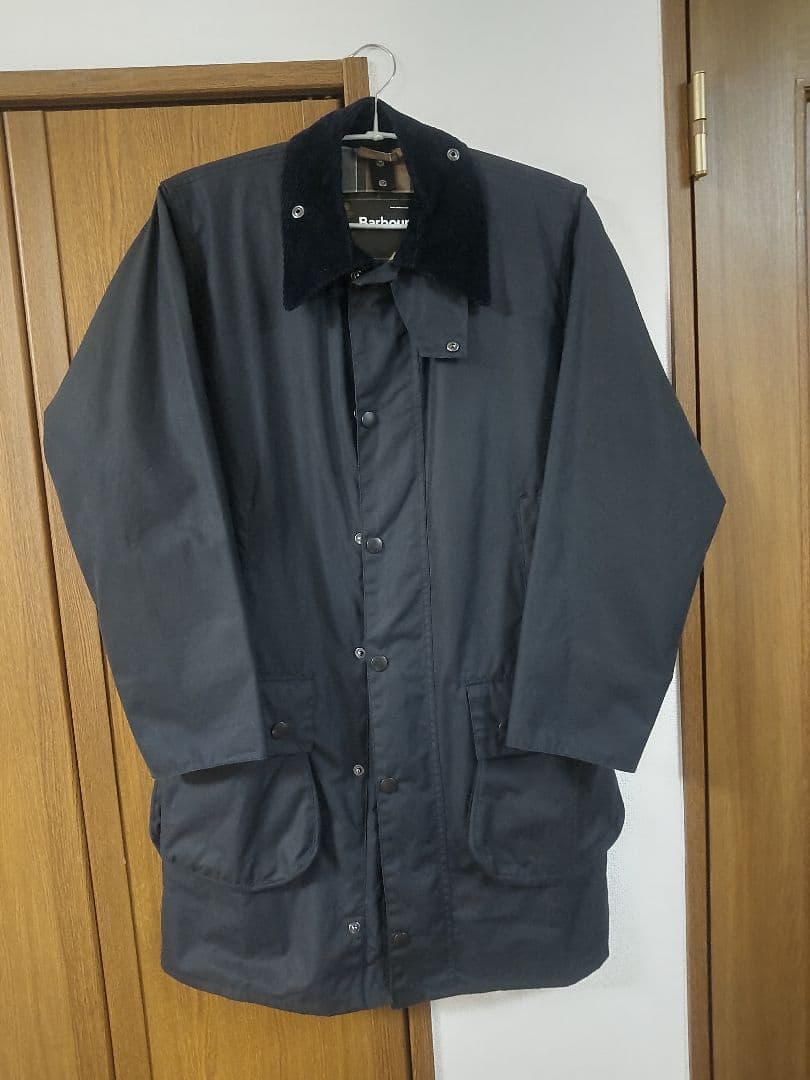 ジャケット・アウター Barbour BORDER WAX JACKET NAVY 34
