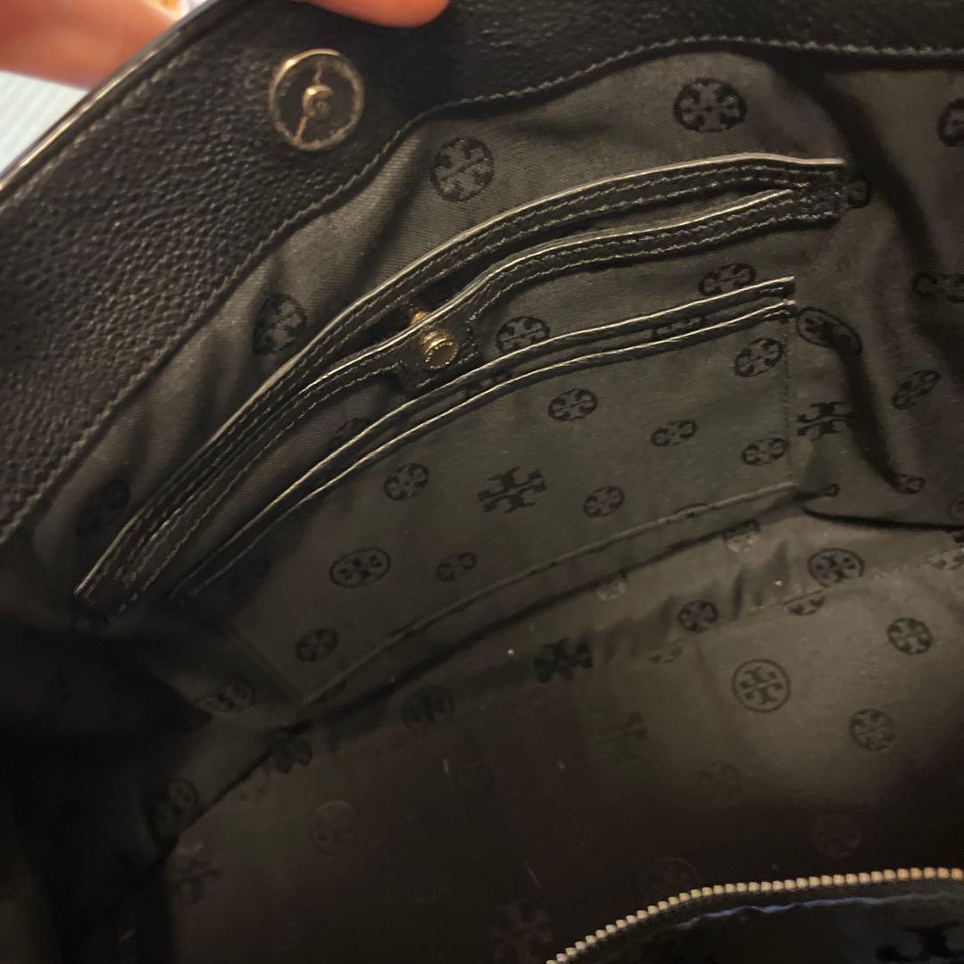 Tory Burch黒 レザー トートバッグ 大きめ