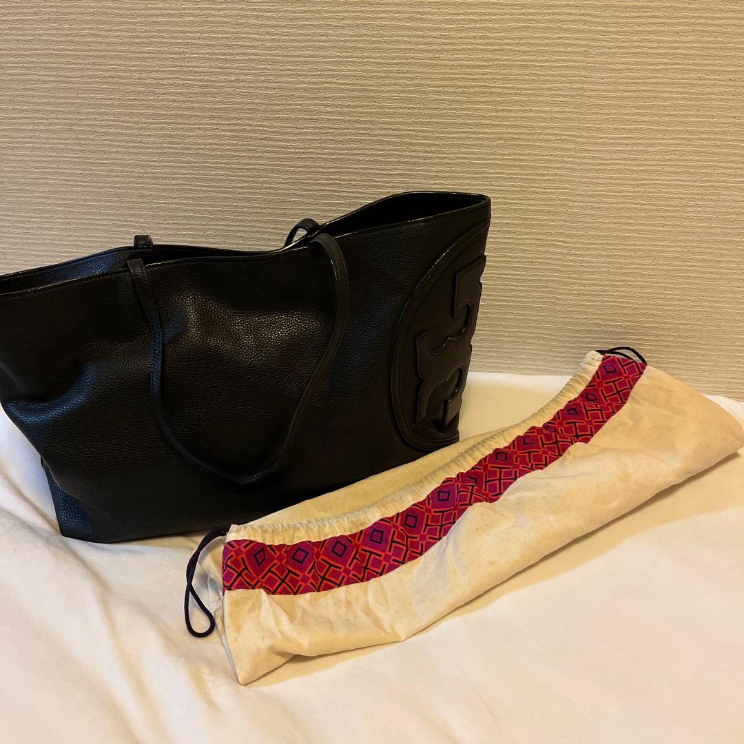Tory Burch黒 レザー トートバッグ 大きめ
