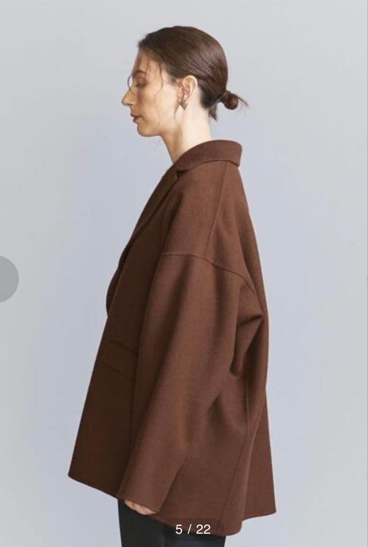 ★XSサイズ★【BEAUTY&YOUTH】リバーテーラードミドルコート／ブラウン
