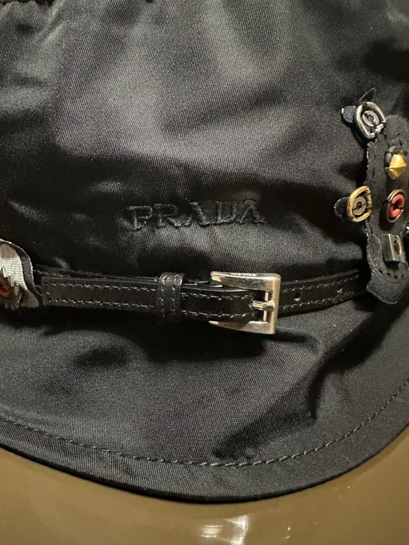 PRADAプラダ黒バケットハットバケハ廃材ロボットシリーズ新品未使用品