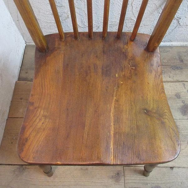 イギリス アンティーク 家具 キッチンチェア スティックバック 英国 4743e