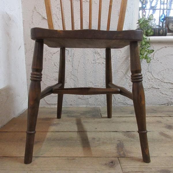 イギリス アンティーク 家具 キッチンチェア スティックバック 英国 4743e