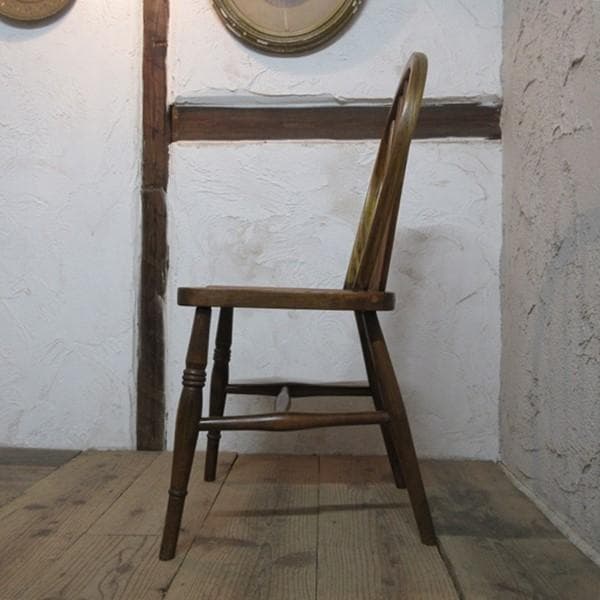 イギリス アンティーク 家具 キッチンチェア スティックバック 英国 4743e
