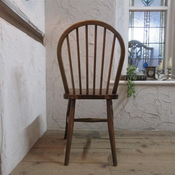 イギリス アンティーク 家具 キッチンチェア スティックバック 英国 4743e
