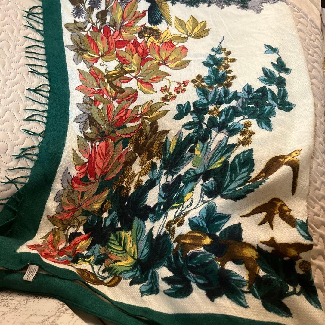 たけのこ様　マニプリ　ウールシルクストール　花柄