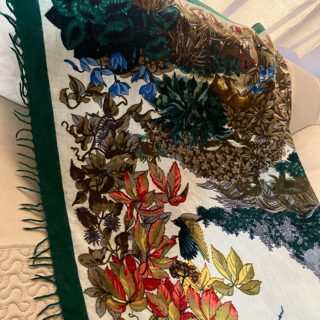 たけのこ様　マニプリ　ウールシルクストール　花柄