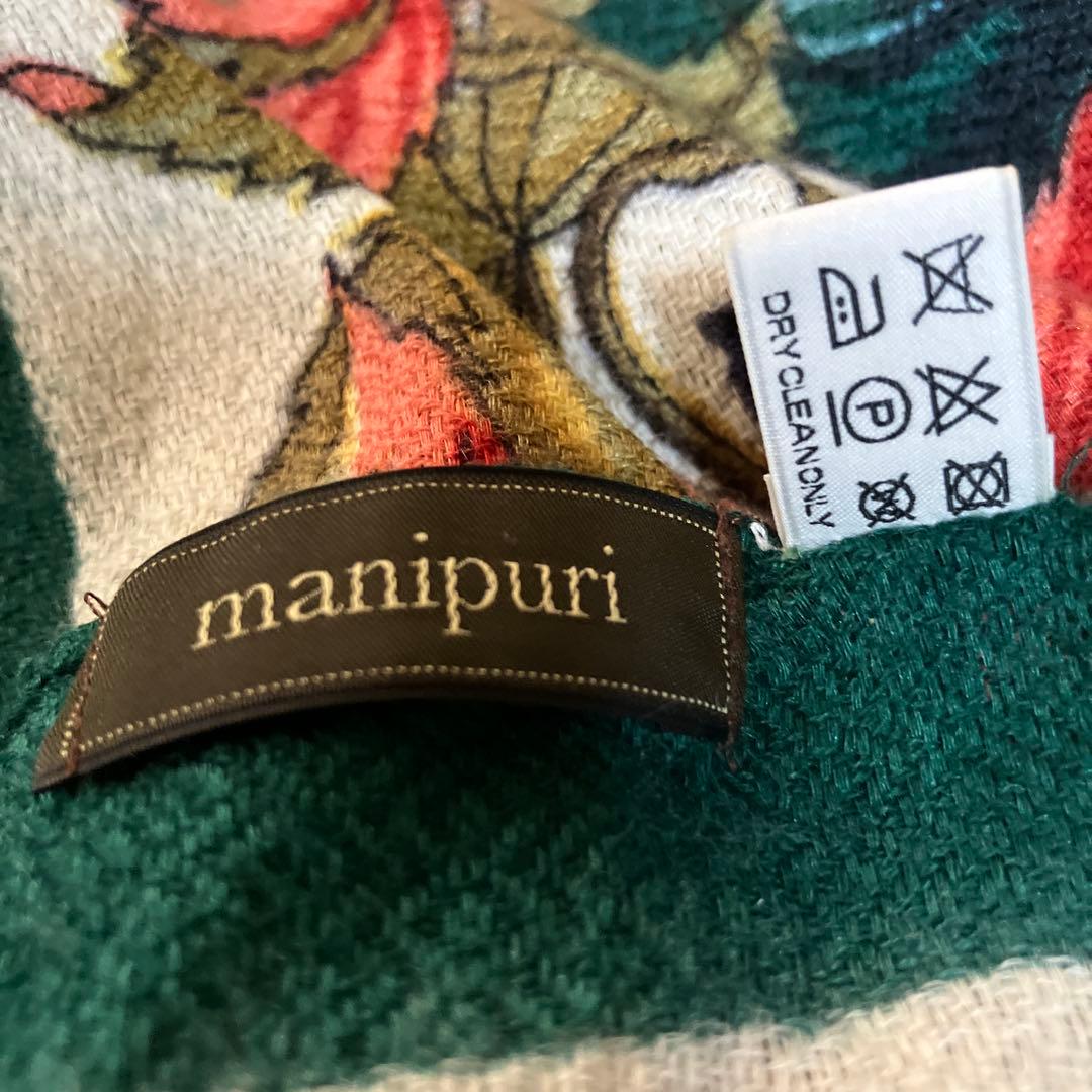 たけのこ様　マニプリ　ウールシルクストール　花柄