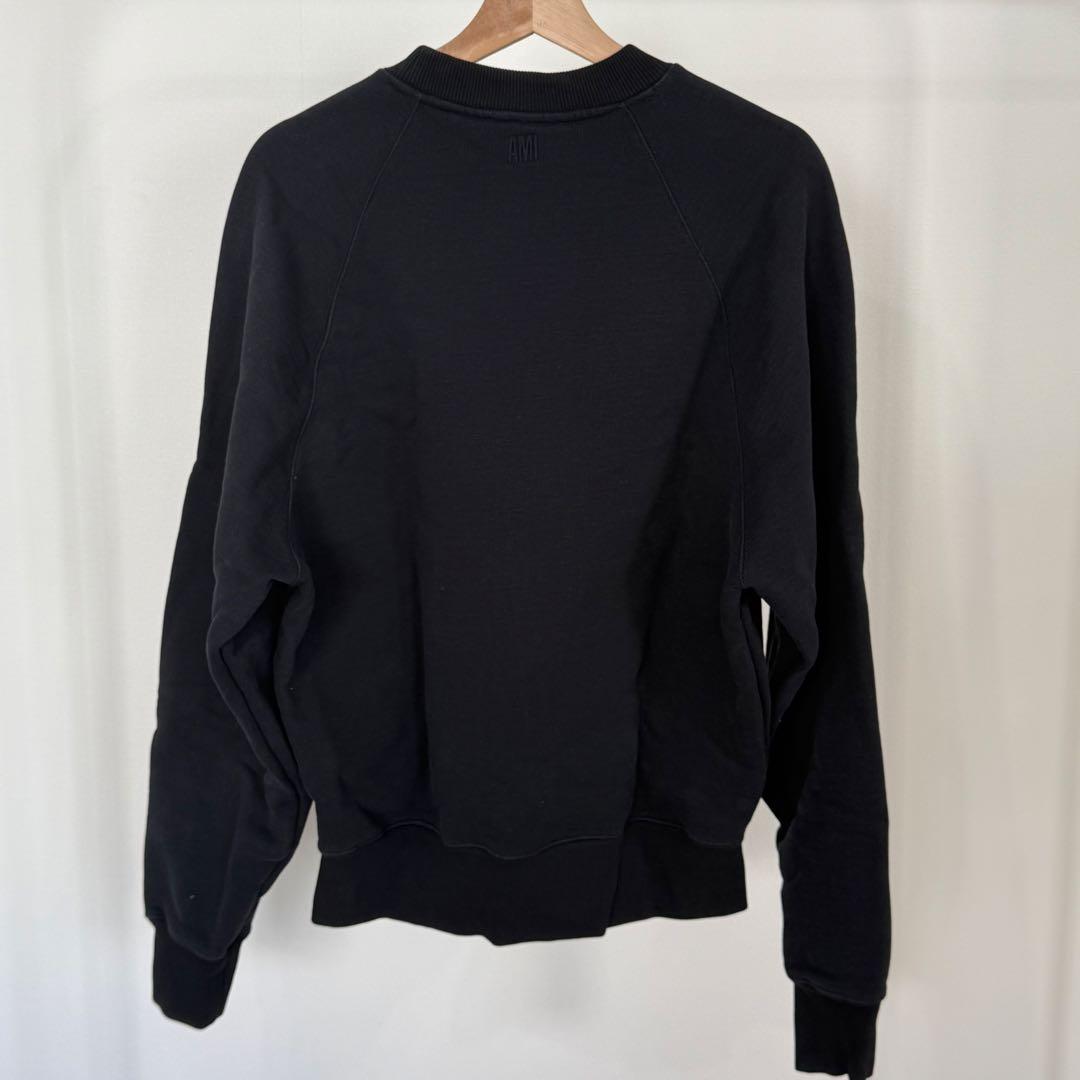 AMI アミ ハートロゴ スウェット 黒 M レディース 美品