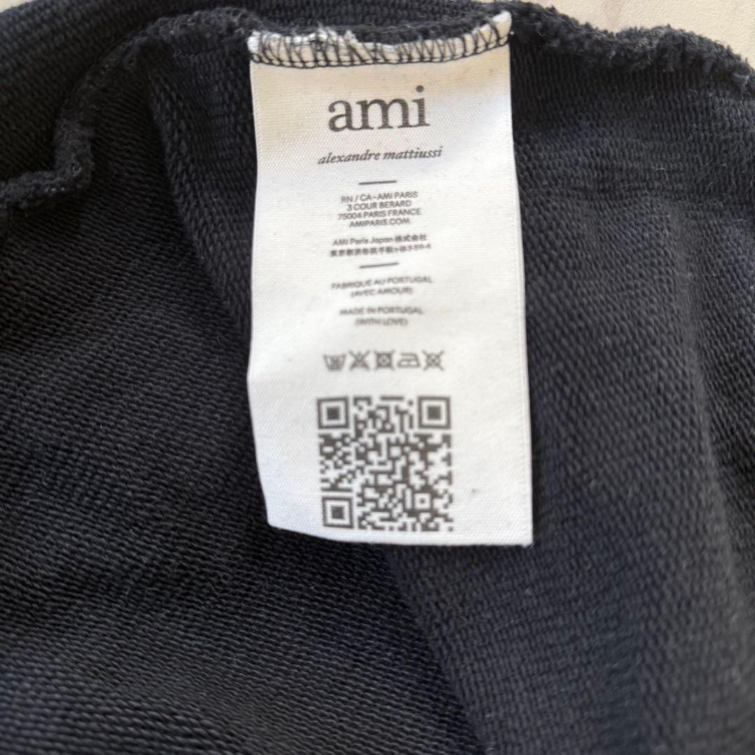 AMI アミ ハートロゴ スウェット 黒 M レディース 美品