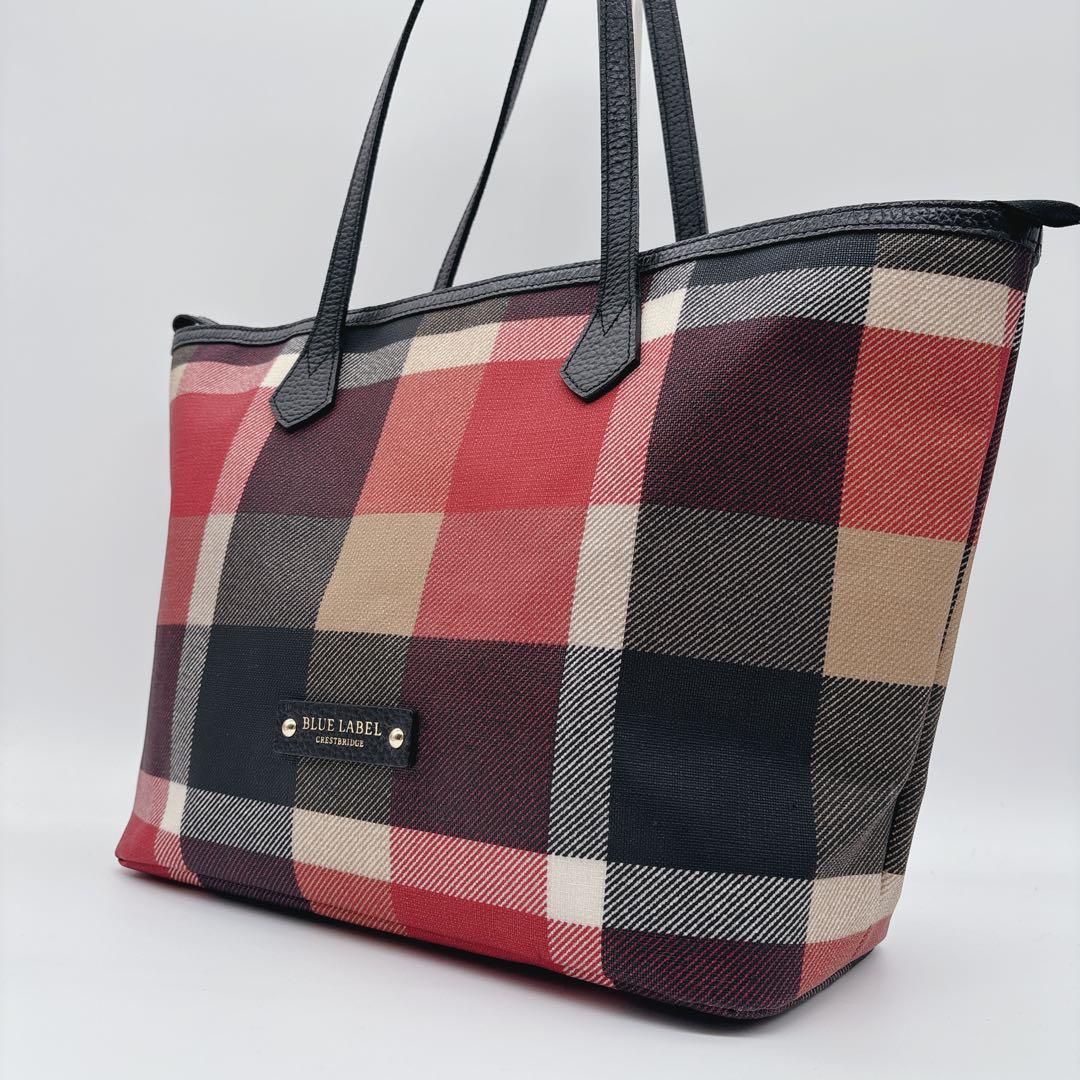 極美品♡バーバリー ブルーレーベルクレストブリッジ　トートバッグ　ノバチェック