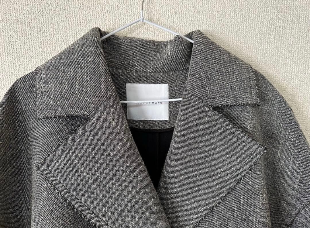 【美品】ADAM ET ROPE' ボンディングオーバージャケット グレー