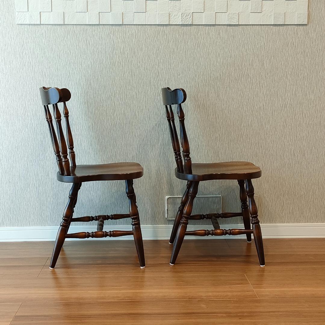 飛騨産業　キツツキ　ウィンザーチェア　2脚セット　①　S85