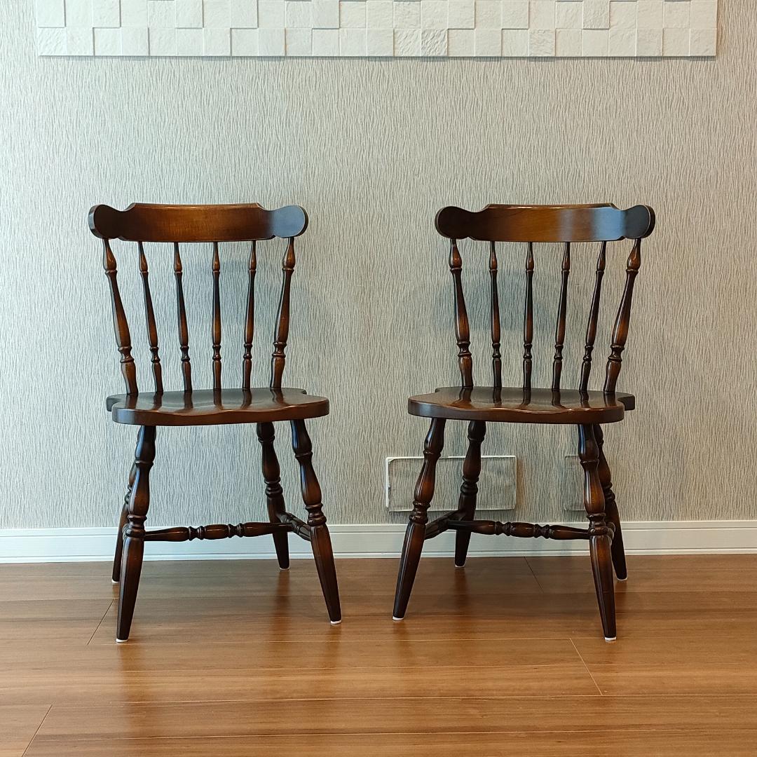 飛騨産業　キツツキ　ウィンザーチェア　2脚セット　①　S85