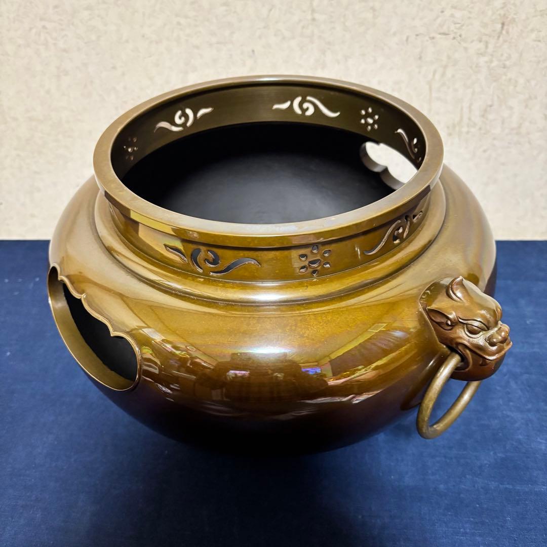 人間国宝高橋敬典/風炉/茶釜/電熱器/唐銅鬼面風炉/野々田製電熱器/敷板/茶道具