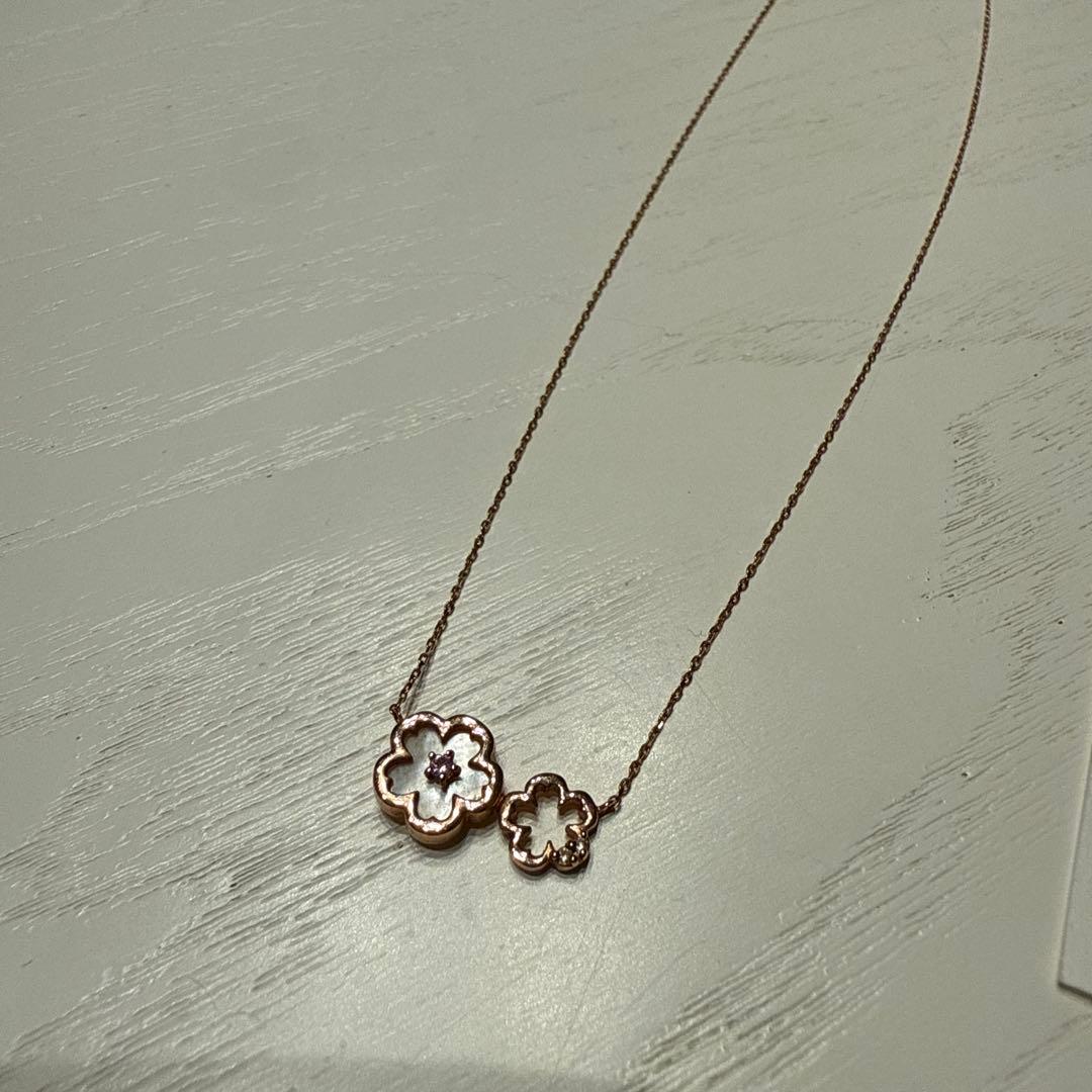 K10 4°C ホワイトシェルネックレス SAKURA Collection